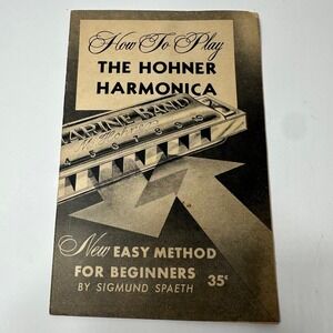 Vintage How To Play Hohner Harmonica‎ Book Easy Method Beginners Instruction